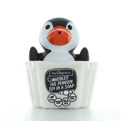 Waddles the Penguin Toy in Soap