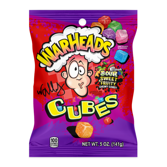 Warheads Sour Chewy Cubes Bag 142g