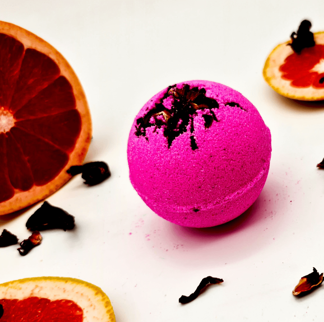 Pink Grapefruit Aromatherapy Bath Bomb