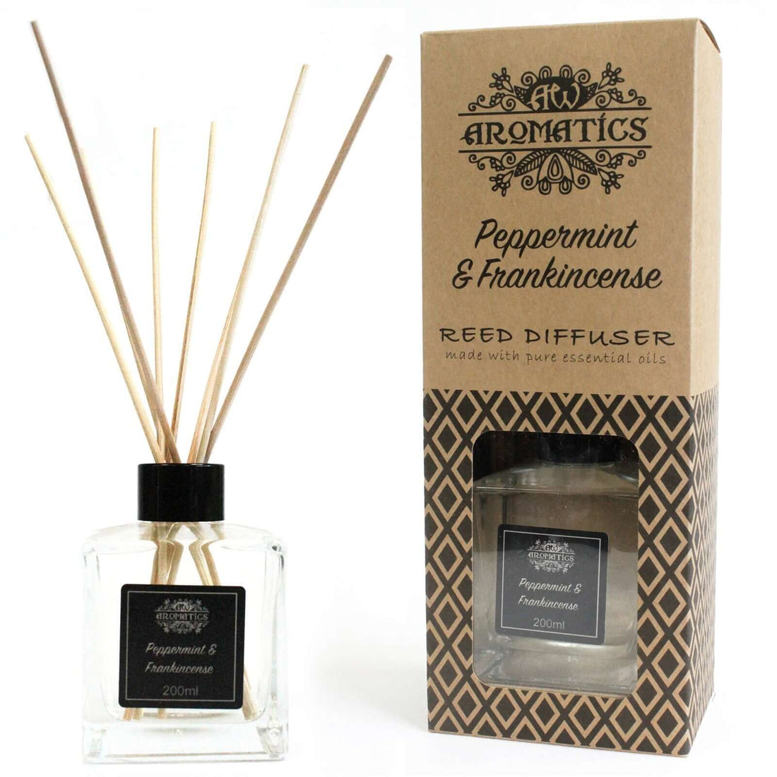 200ml Peppermint &amp; Frankincense Essential Oil Reed Diffuser