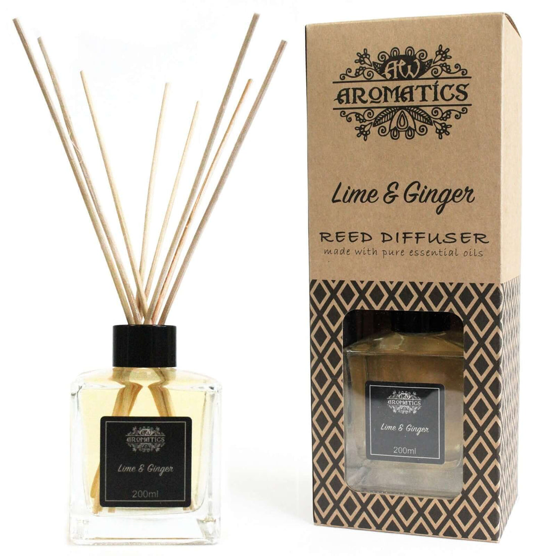 200ml Lime &amp; Ginger Essential Oil Reed Diffuser