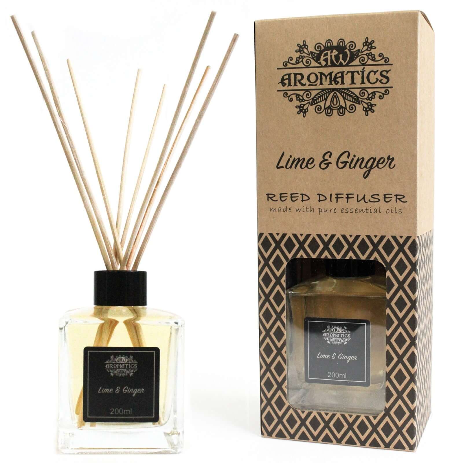 200ml Lime &amp; Ginger Essential Oil Reed Diffuser